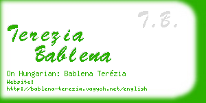 terezia bablena business card